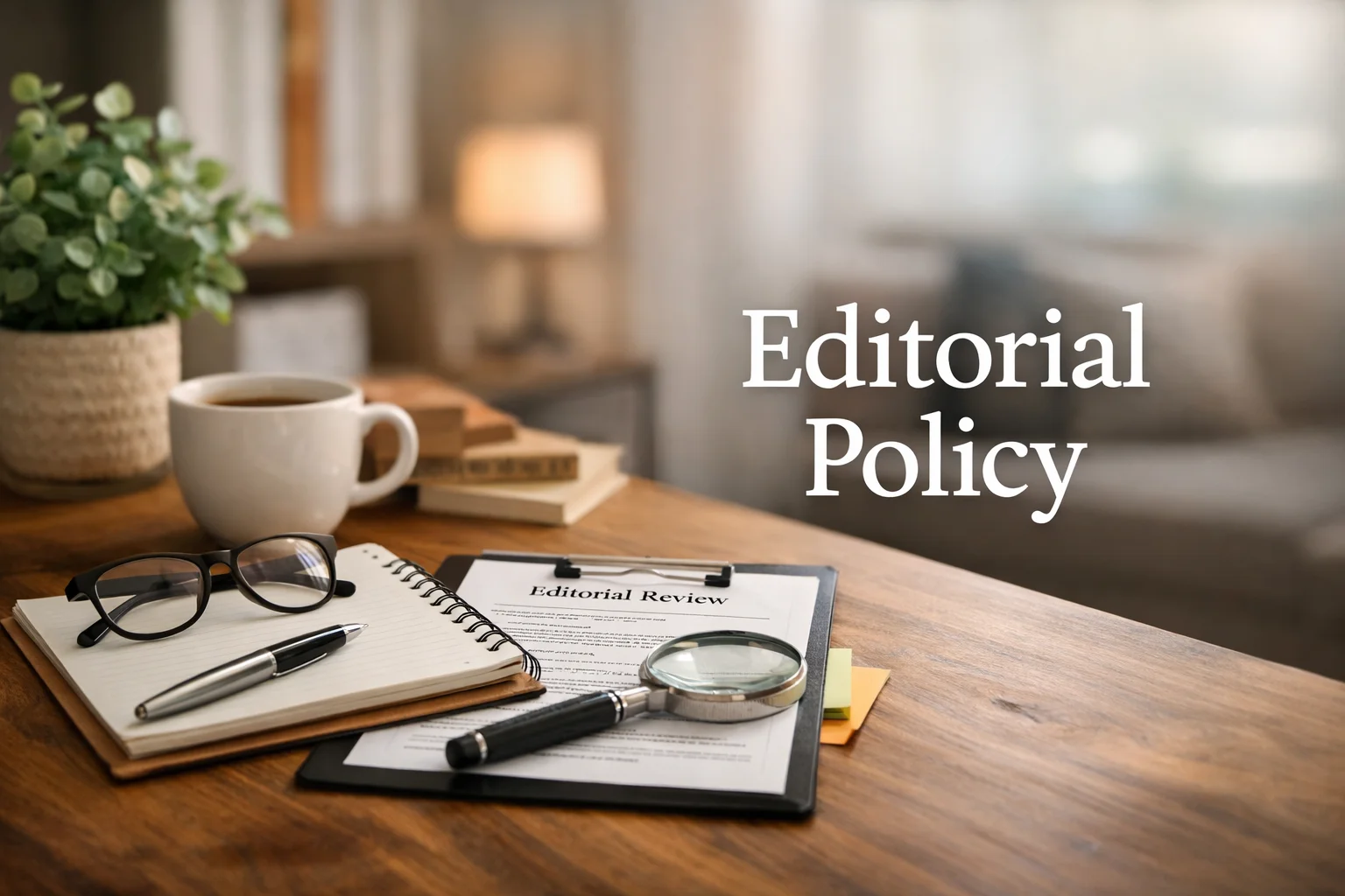 Editorial review process and content standards at Living Bits & Things